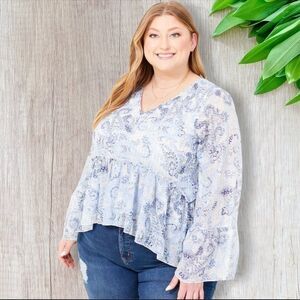Arula Annika Top in Blue 1X
